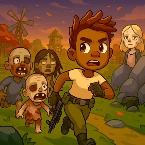 Dispara, esquiva y sobrevive a hordas infinitas en CHOMPED OUT. Shooter cenital de zombis para Android con misterio, rondas y un gran secreto por descubrir.