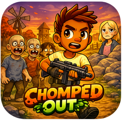Dispara, esquiva y sobrevive a hordas infinitas en CHOMPED OUT. Shooter cenital de zombis para Android con misterio, rondas y un gran secreto por descubrir.