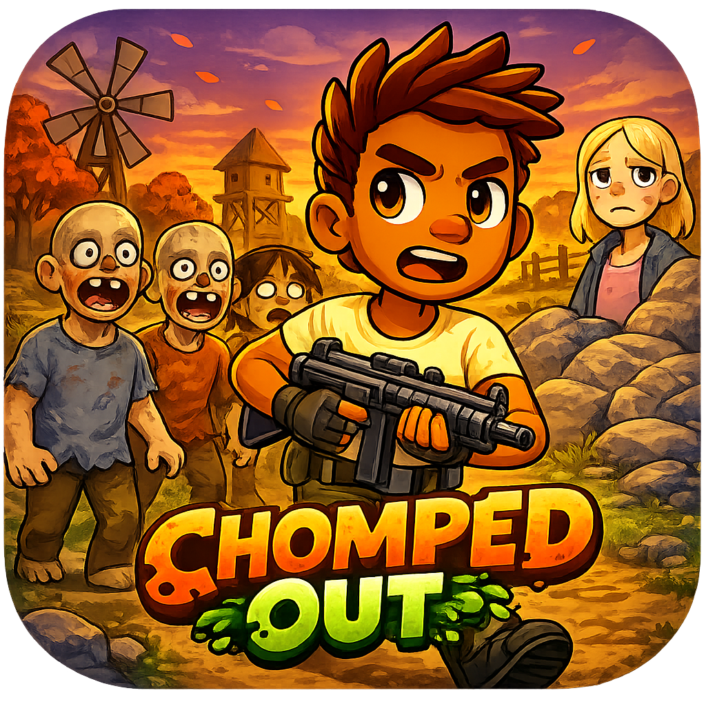 Dispara, esquiva y sobrevive a hordas infinitas en CHOMPED OUT. Shooter cenital de zombis para Android con misterio, rondas y un gran secreto por descubrir.