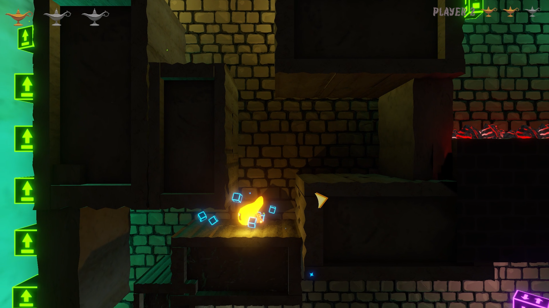 Gameplay del prototipo Flame Bound desarrollado por Squirrel Punk durante su segundo ciclo interno.